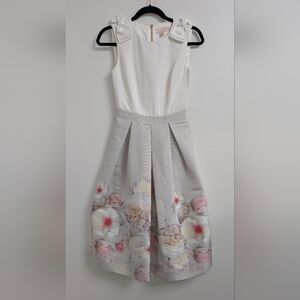 Ted Baker White Bow-Accent Sleeveless Dress